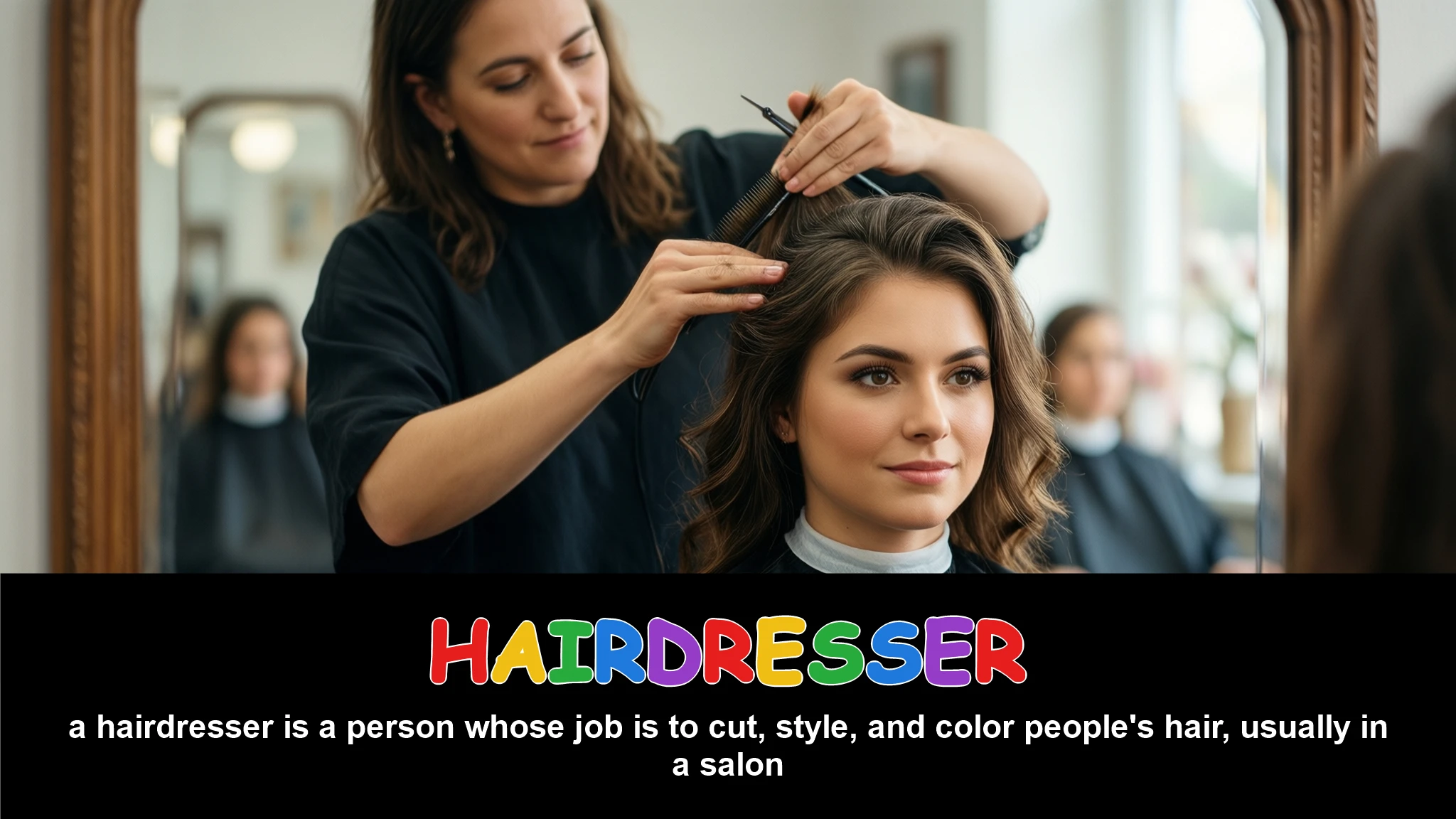 English Illustration for hairdresser